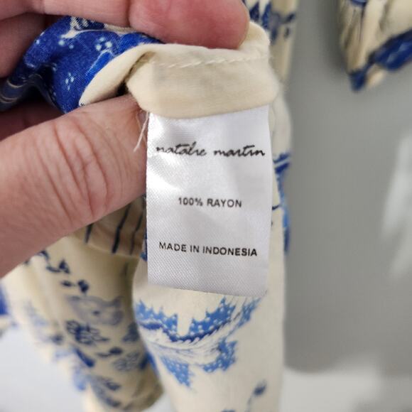 Natalie Martin Fiore Short Dress in Posey Print Bluebell Floral, Small - Picture 12 of 13